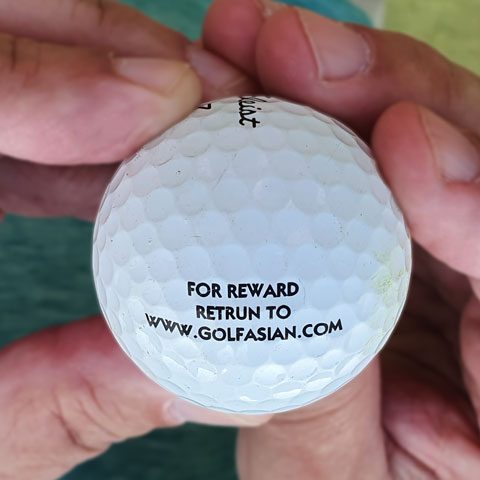 Reward lost CEO's golfasian golf ball
